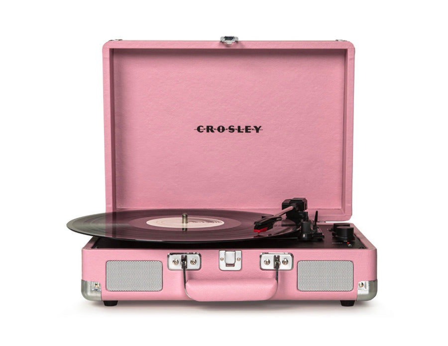 Tocadiscos vintage y transportable de 3 velocidades, con Bluetooth y altavoces integrados