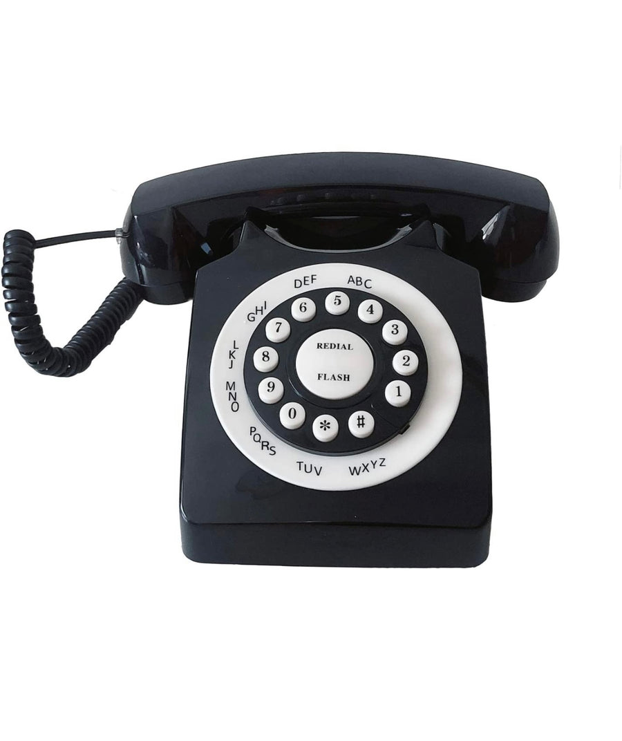 Teléfono fijo con cable retro, estilo clásico, estilo antiguo, para el hogar y la oficina, con cable